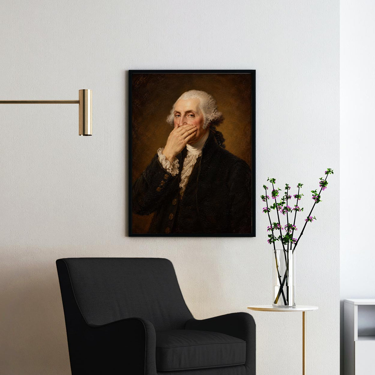 George Washington Plugging His Nose