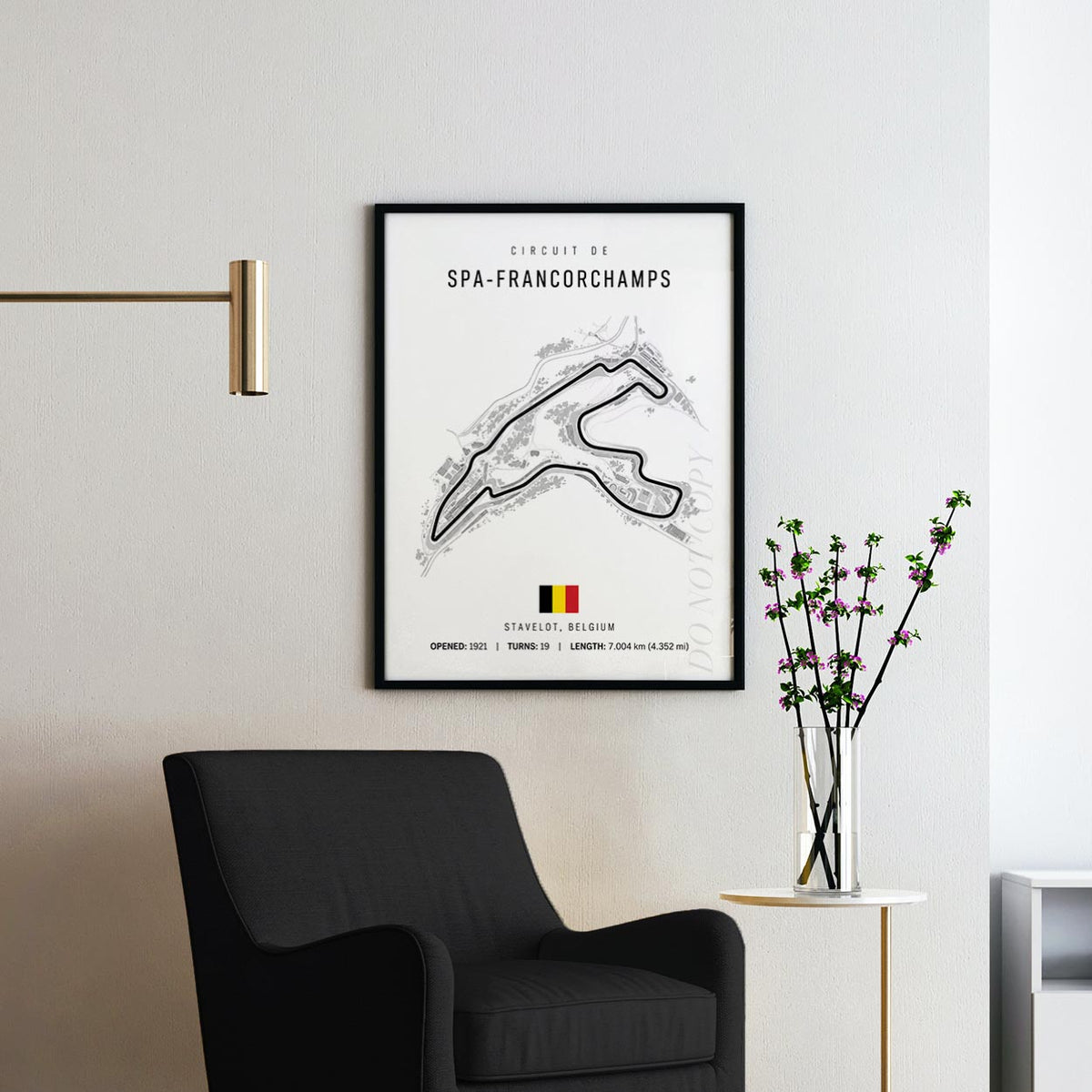 Belgium Grand Prix Race Track Map