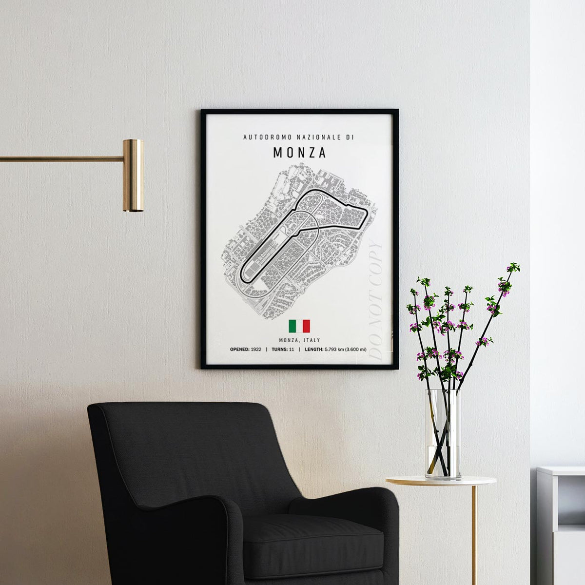 Monza Italy Grand Prix Race Track Map