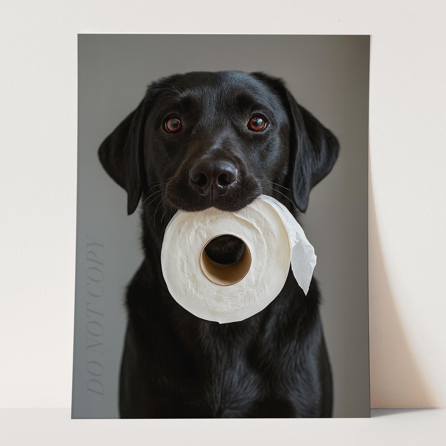 Black Labrador Dog Toilet Paper