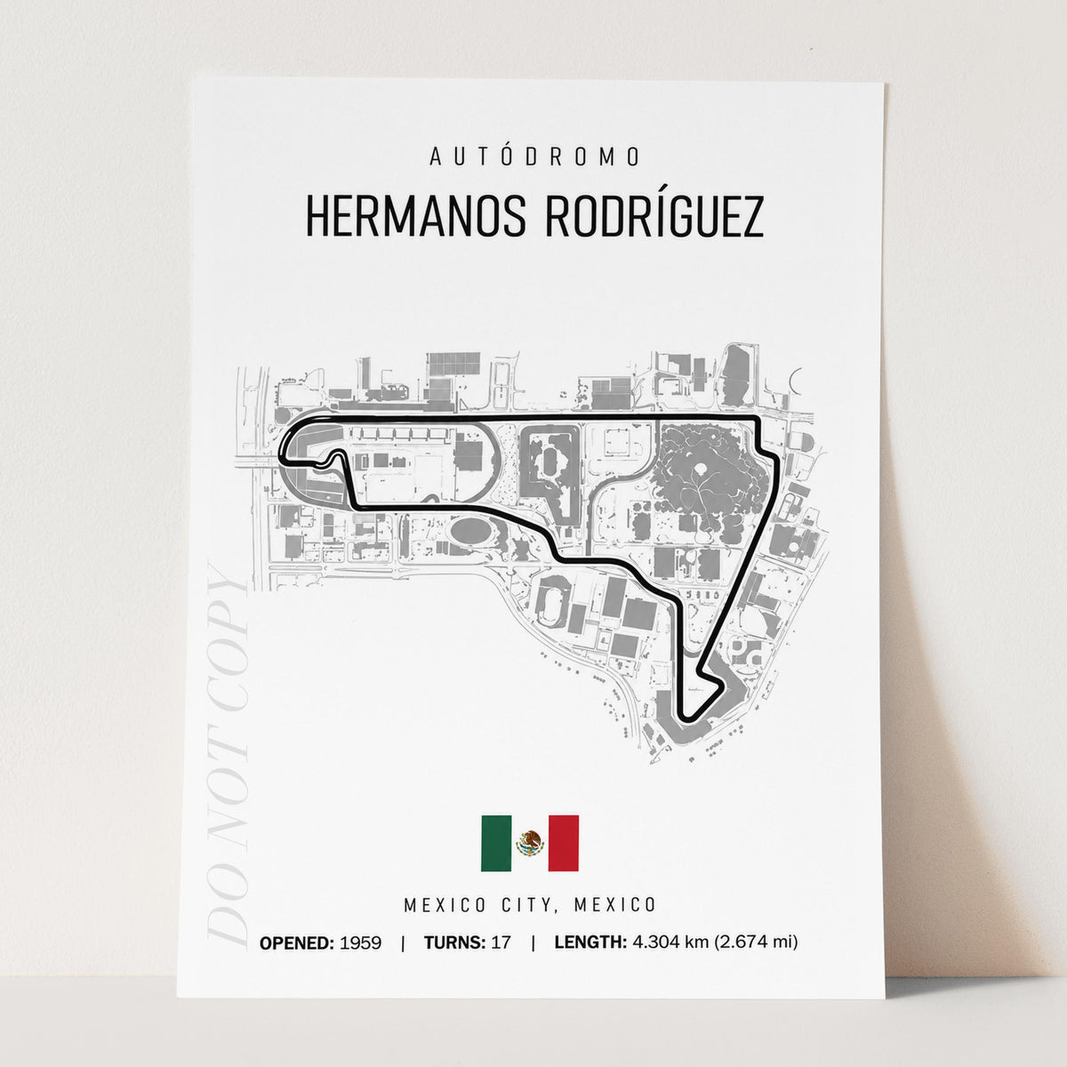 Mexico Grand Prix Race Track Map