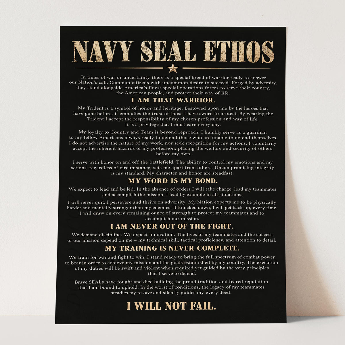 Navy SEAL Ethos