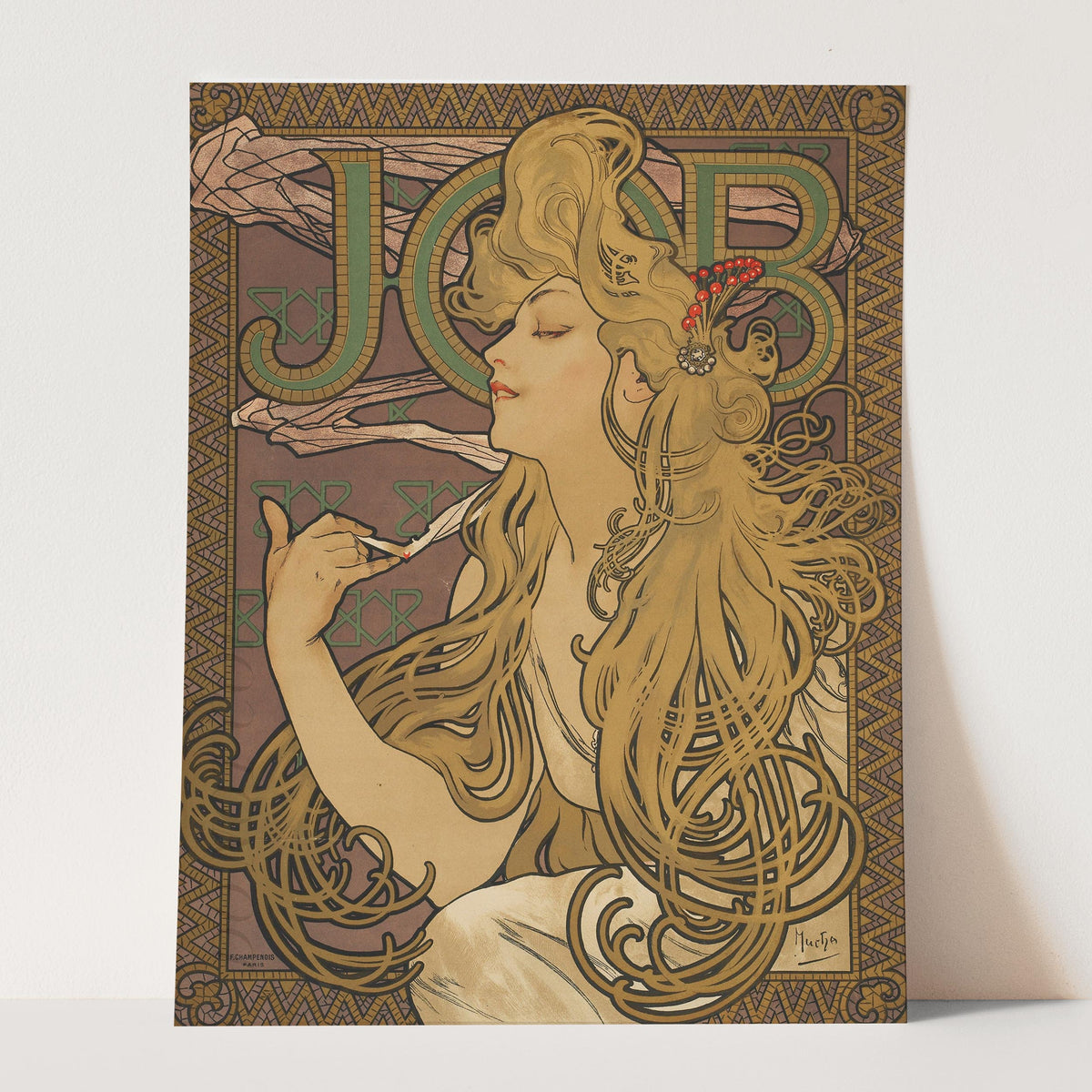 Job Rolling Paper, Art Nouveau Poster - Alphonse Mucha