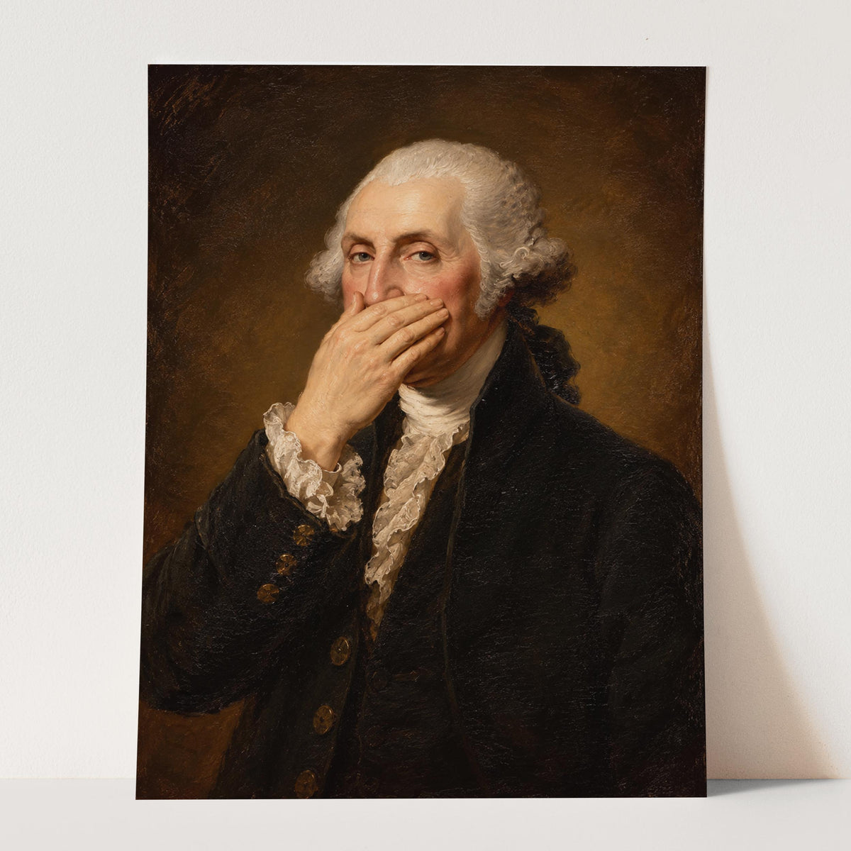 George Washington Plugging His Nose