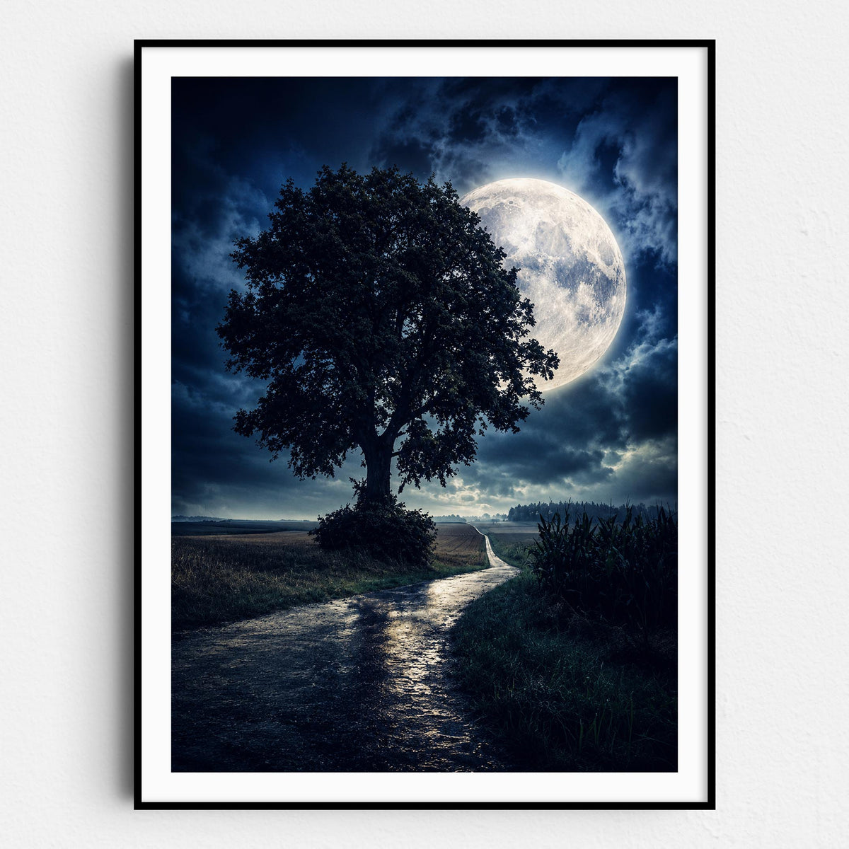 Moonrise Over The Lone Tree