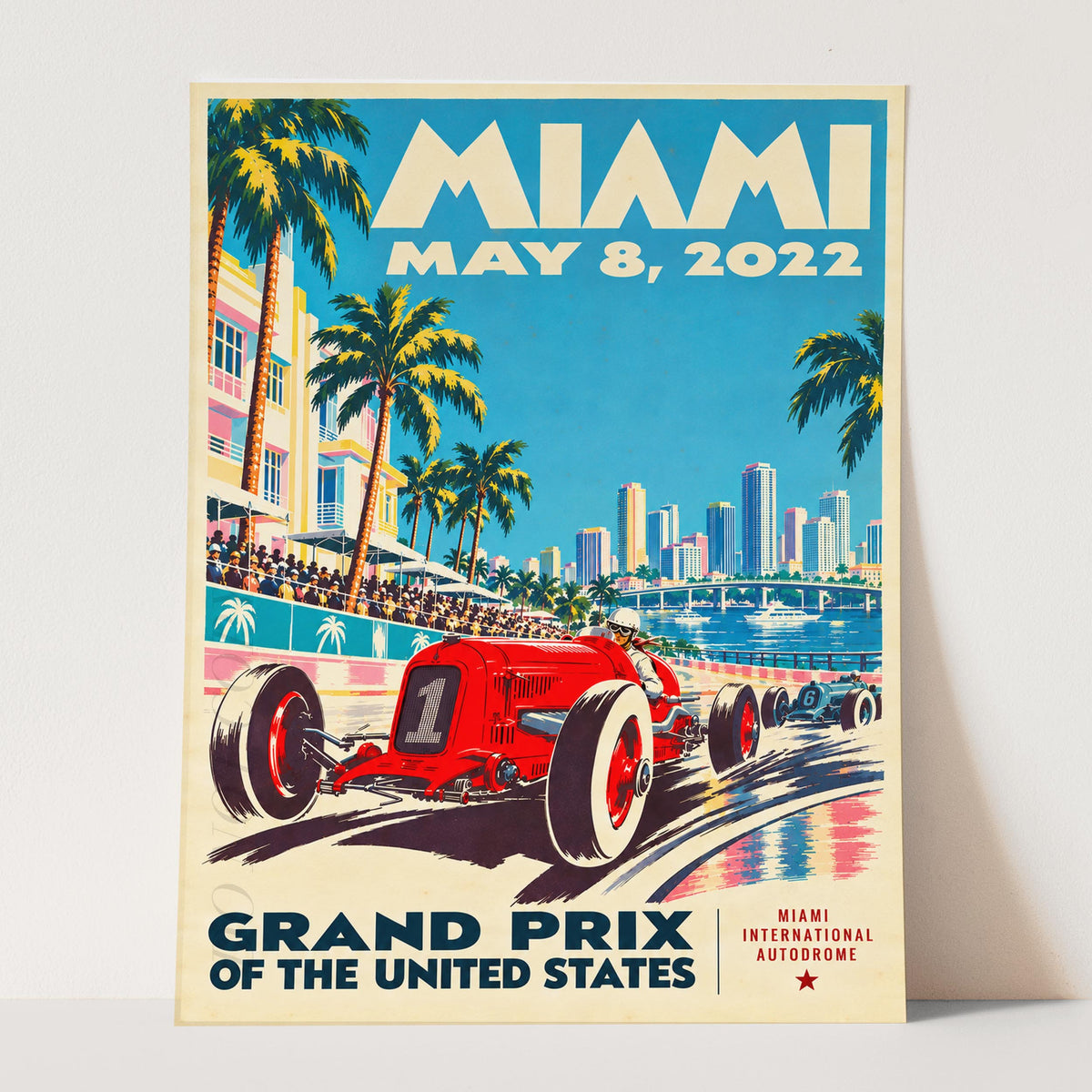 Miami Grand Prix Vintage Poster