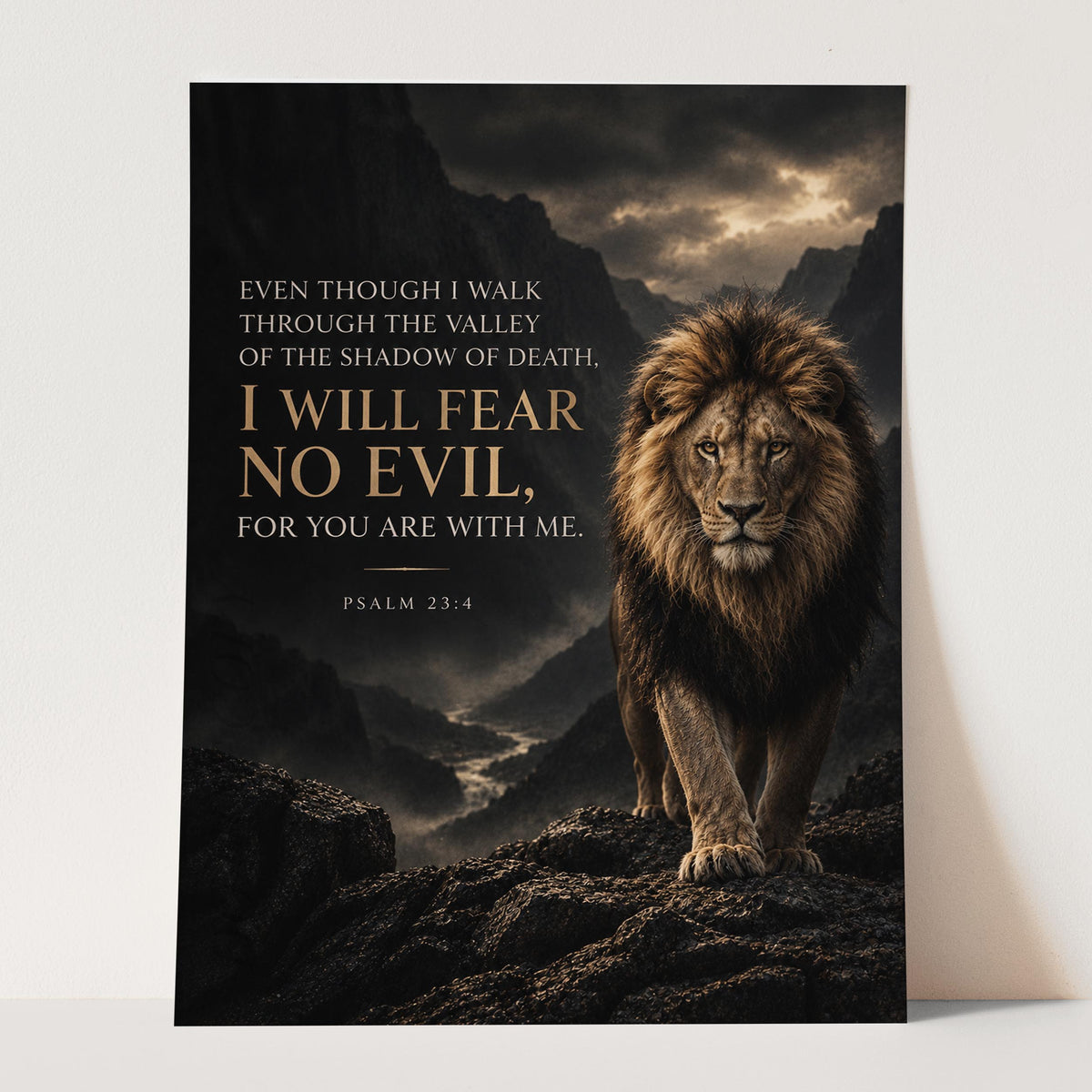 I Will Fear No Evil, For You Are With Me - Psalm 23 Verse 4