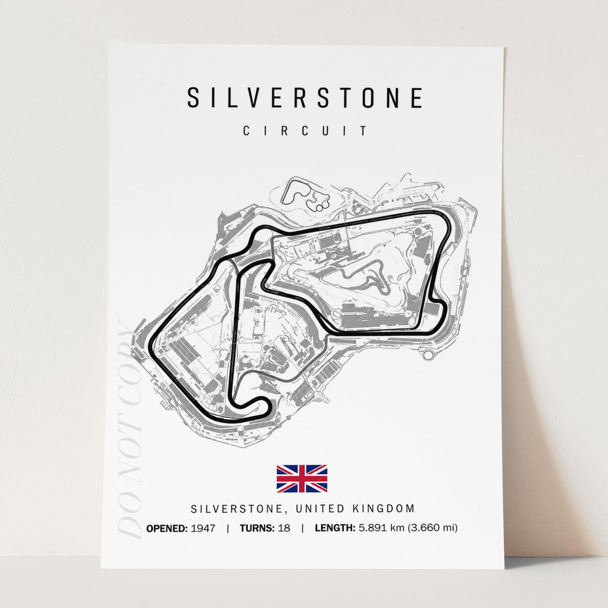 Silverstone Grand Prix Race Track Map