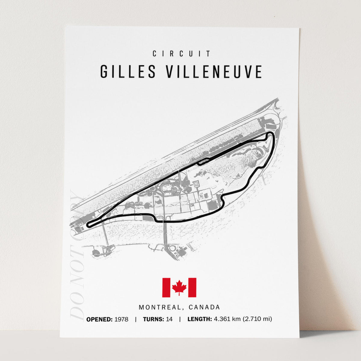 Montreal Canada Grand Prix Race Track Map