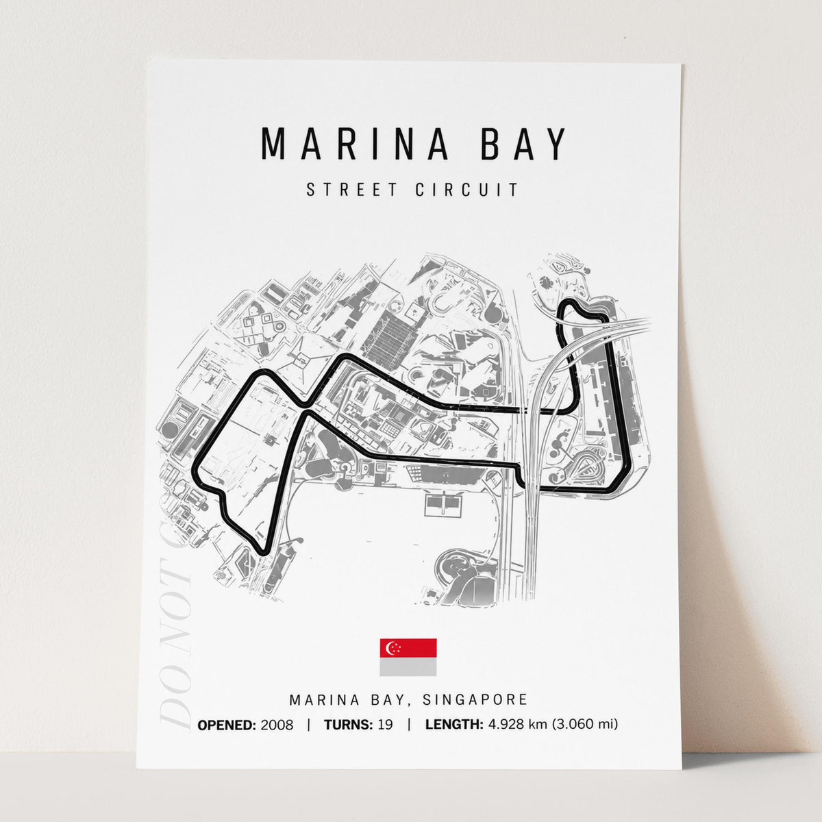 Marina Bay Singapore Grand Prix Race Track Map
