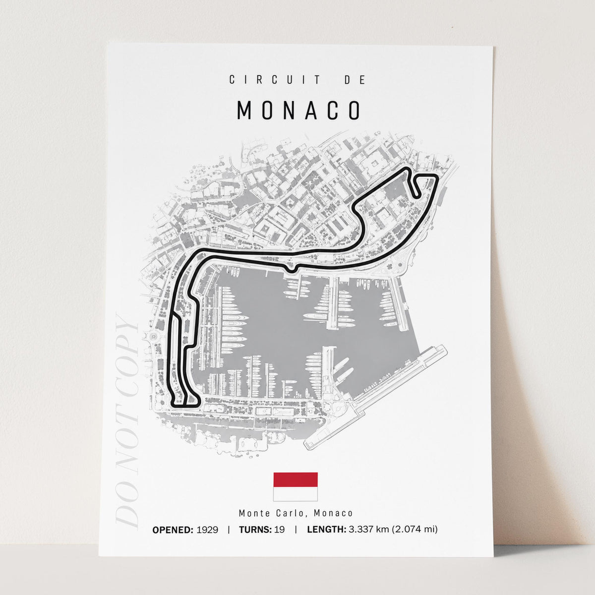 Monaco Grand Prix Race Track Map