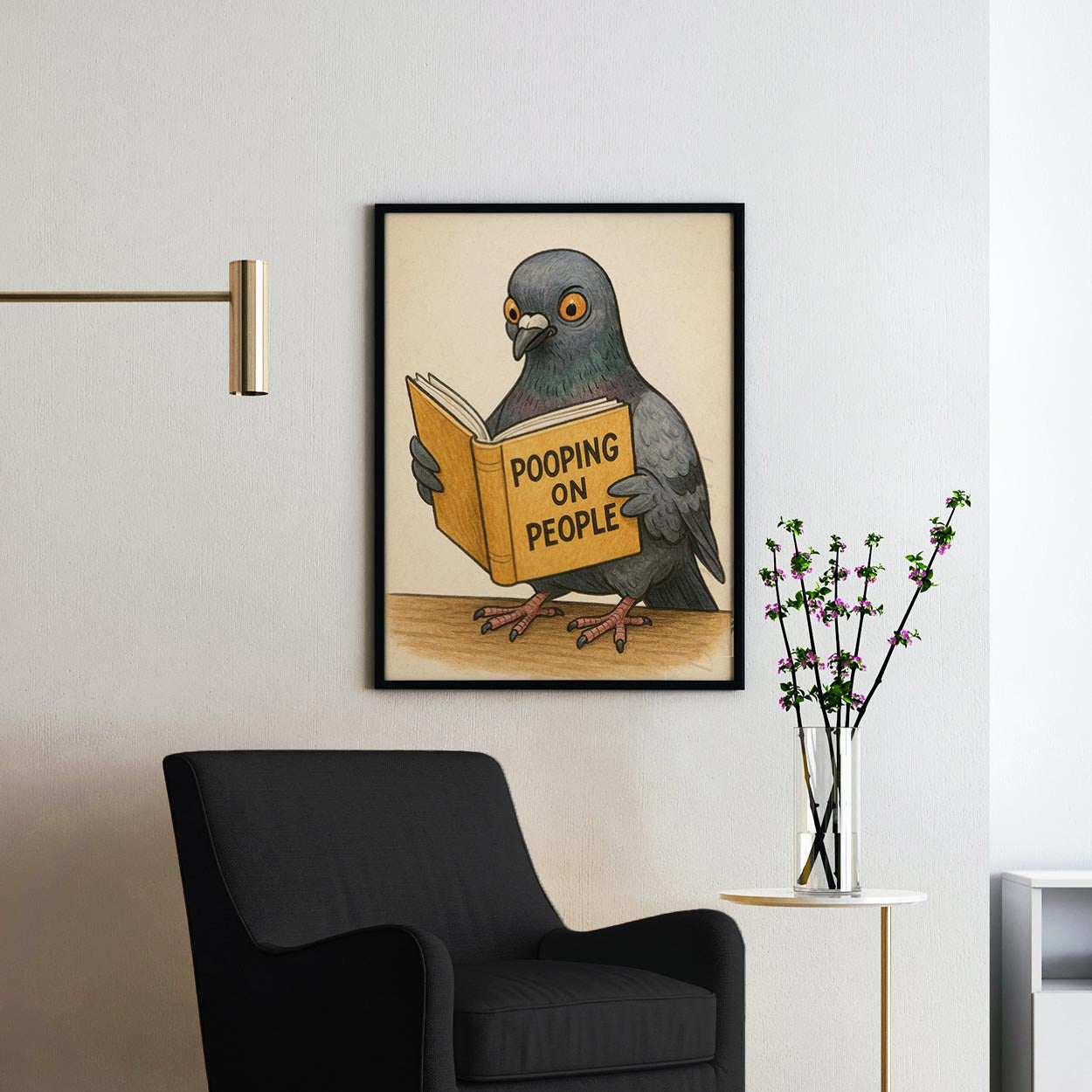 Pigeon Reading Pooping On People Book
