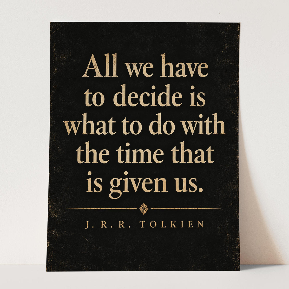 All we have to decide is what to do with the time that is given us