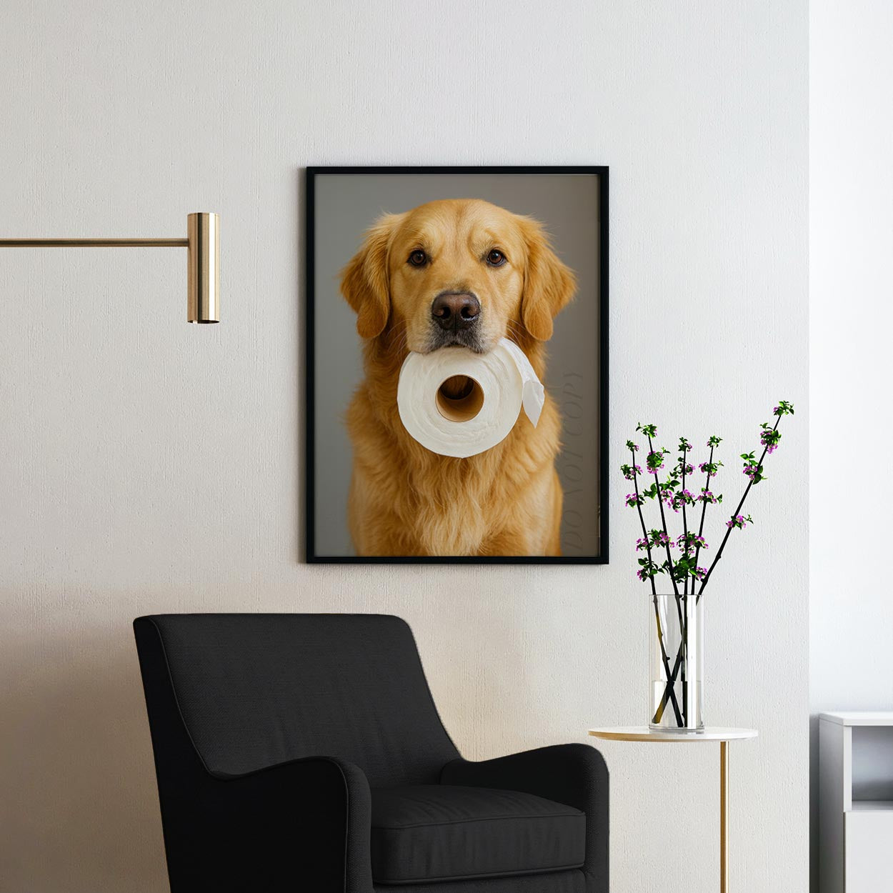 Golden Retriever Dog Toilet Paper
