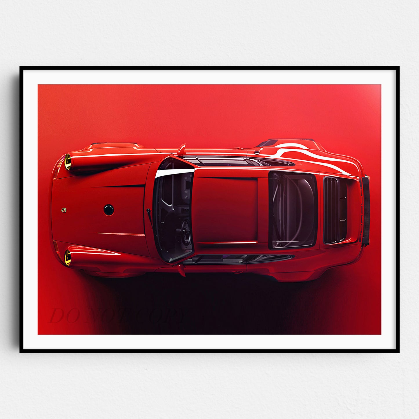 Red Porsche Top View