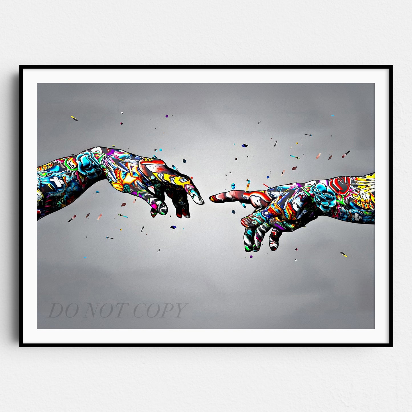Hands of God and Adam Graffiti Banksy