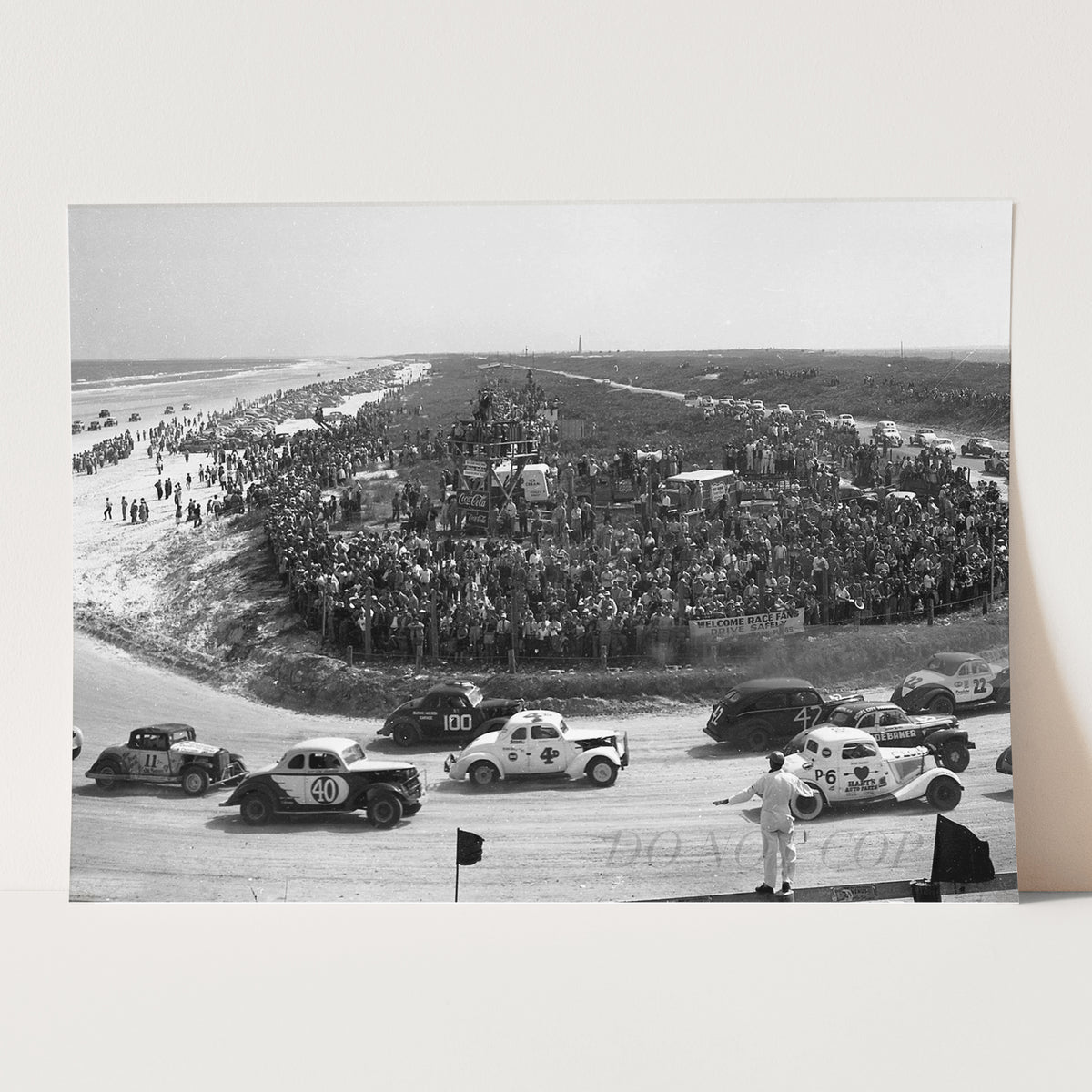 Early Days Daytona 500 On the Beach Stock Car Racing