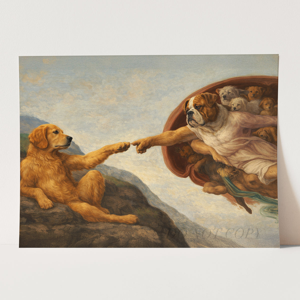 Creation of Adam, Dog Edition (Michelangelo)