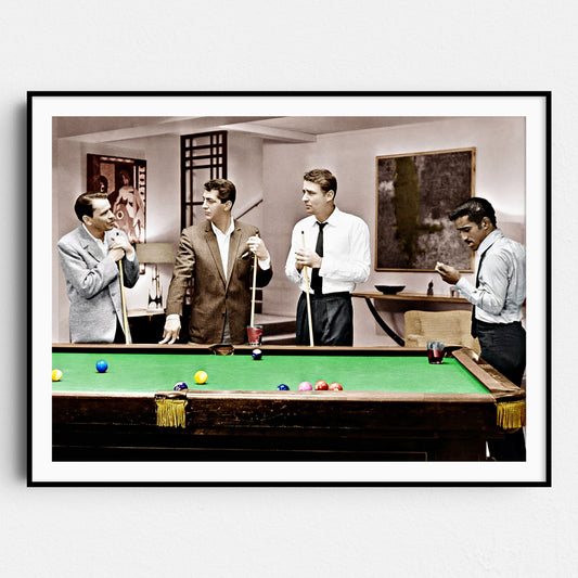 The Rat Pack Playing Pool In Ocean's 11