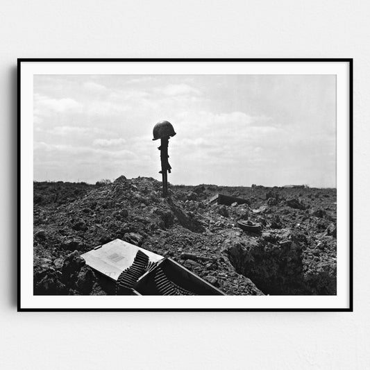 Helmet Monument to an American Soldier, World War Two