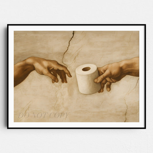 The Hands of God and Adam Toilet Paper