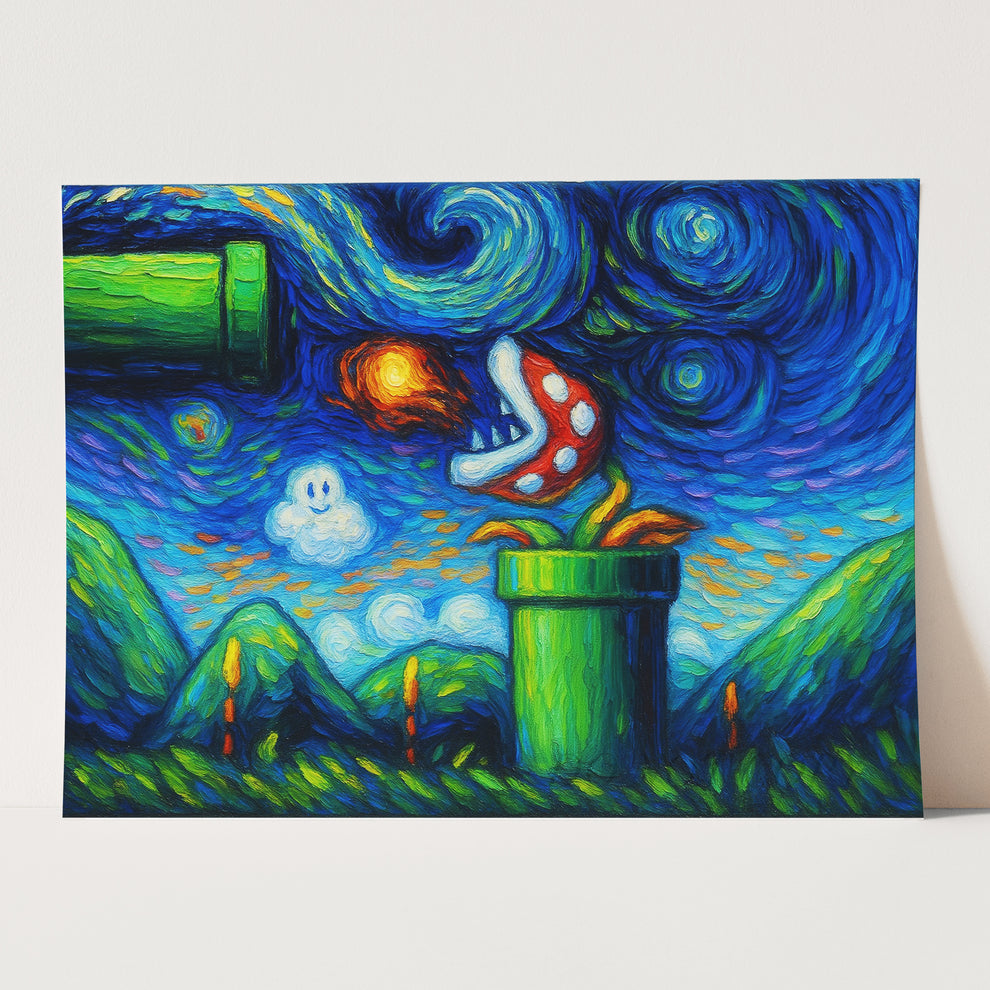 Super Van Gogh Mario Wall Art Poster Prints – Prints Limited