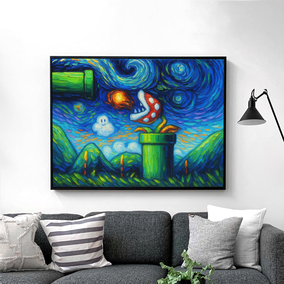 Super Van Gogh Mario Wall Art Poster Prints – Prints Limited