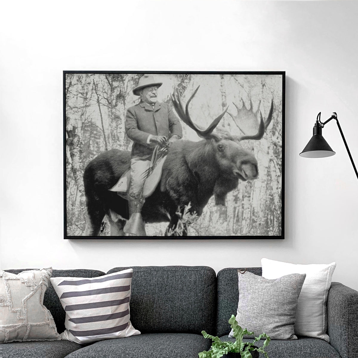 Teddy Roosevelt Riding A Moose II
