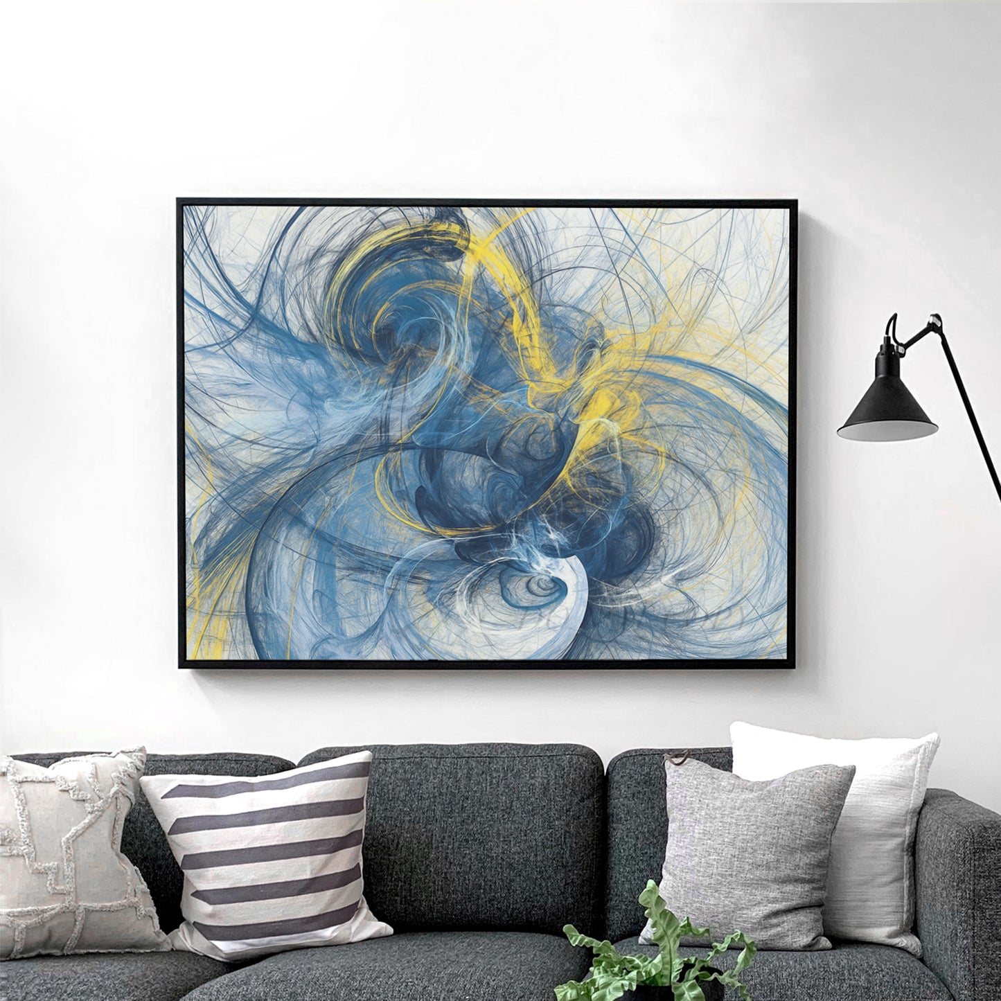 Blue And Yellow Motion Lines