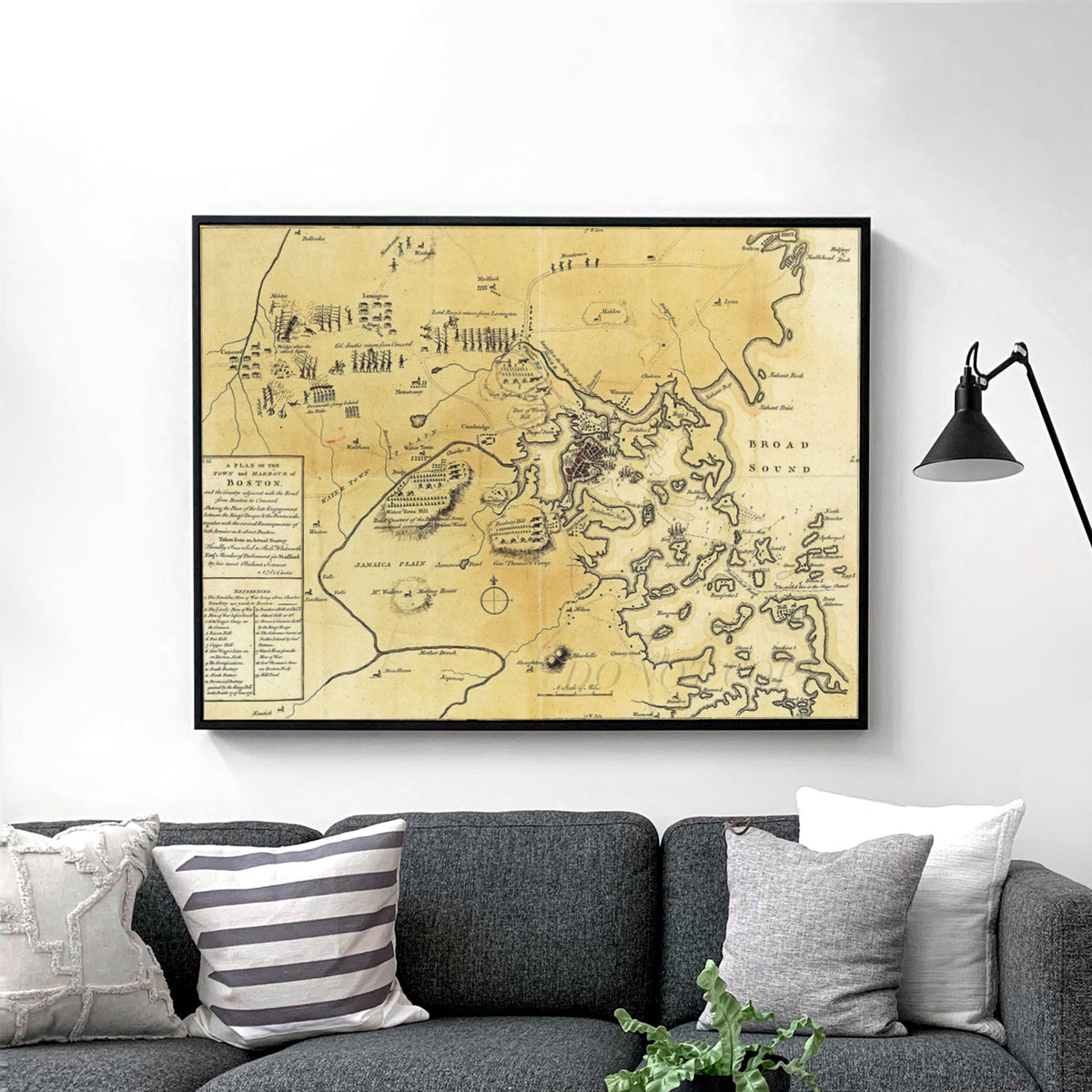 Map of the Boston Area, 1775