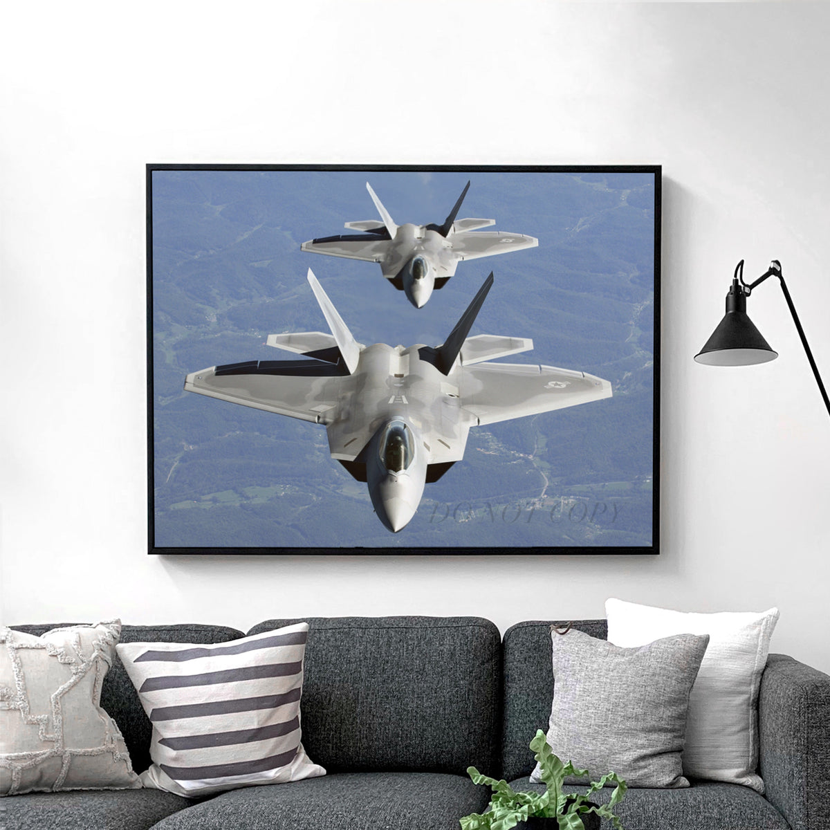 Two F-22As in Close Trail Formation