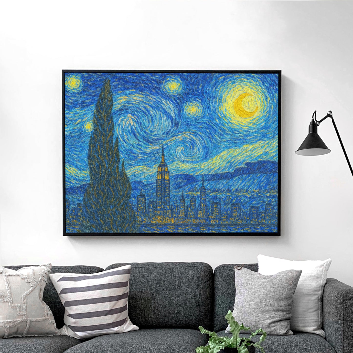 New York Skyline Van Gogh Starry Night