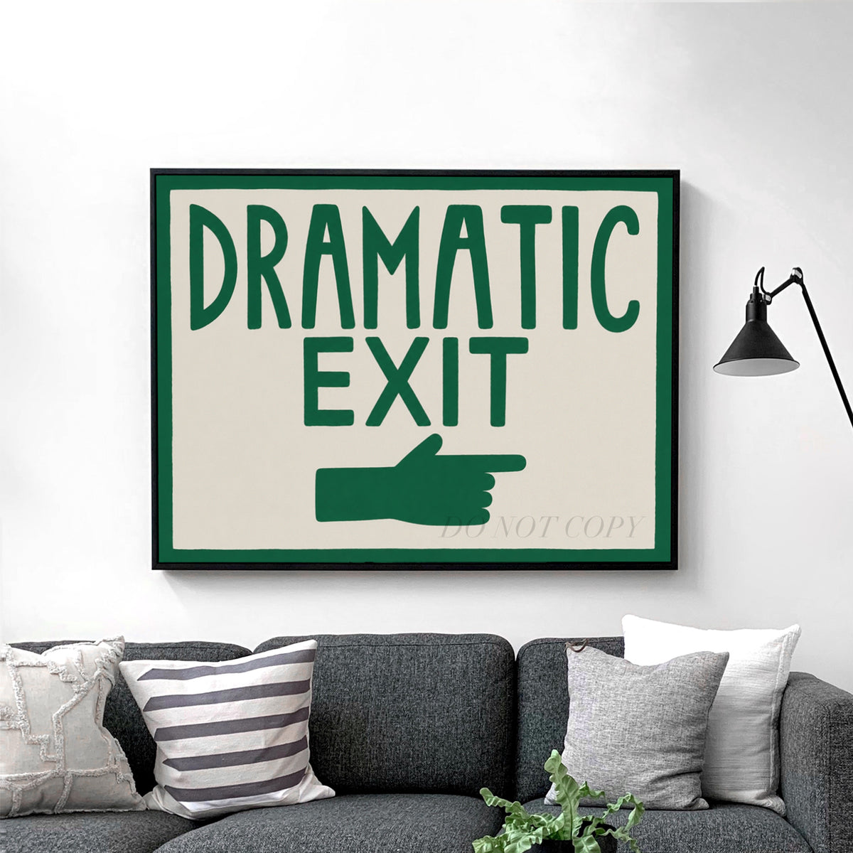 Dramatic Exit Wall Sign