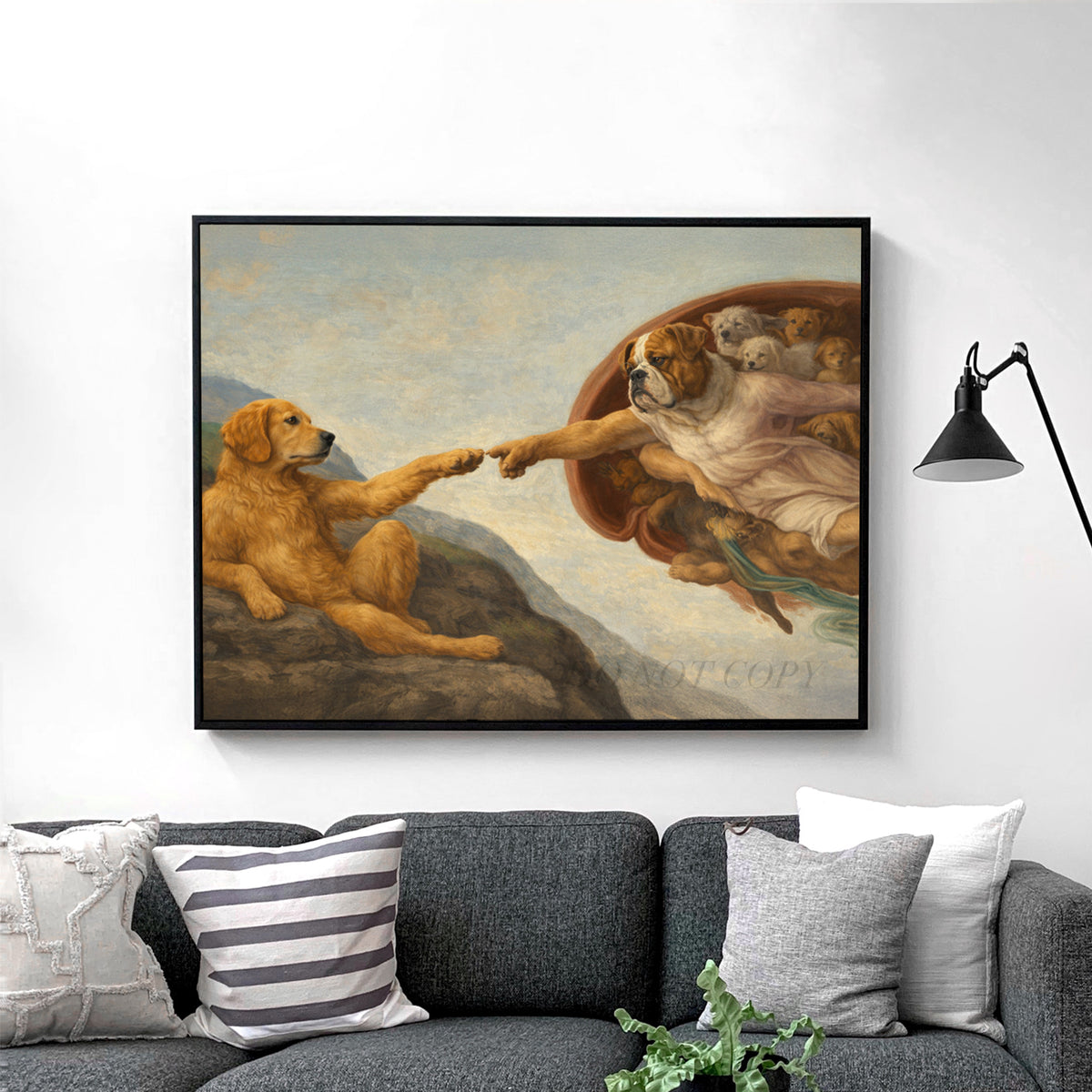 Creation of Adam, Dog Edition (Michelangelo)