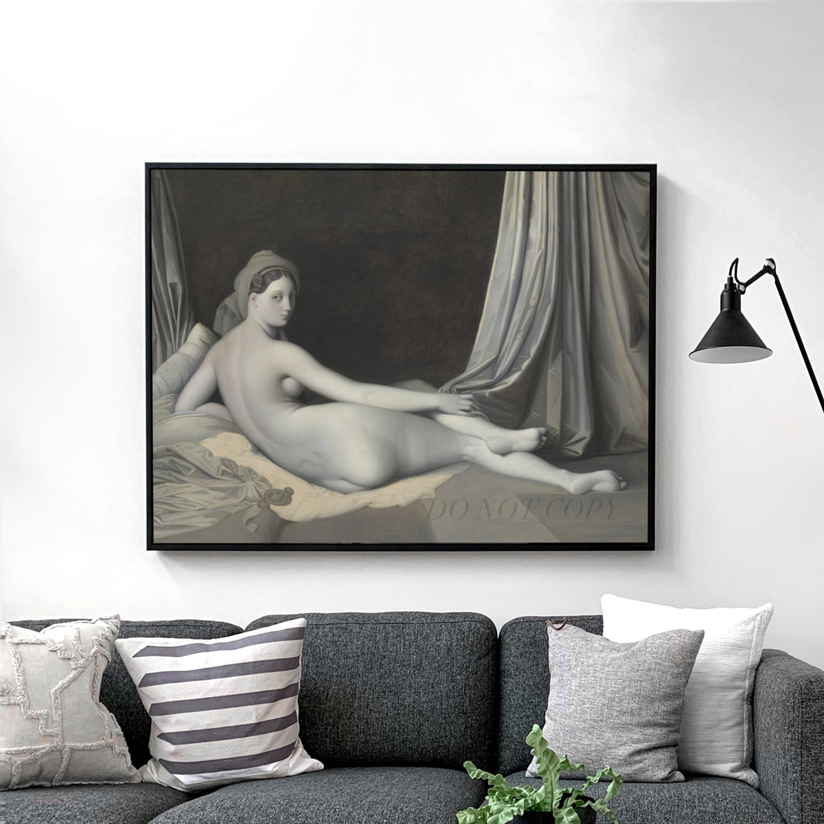 Odalisque in Grisaille by Jean Auguste Dominique Ingres