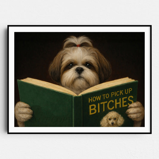 Shih Tzu Reading Dog Dating Book