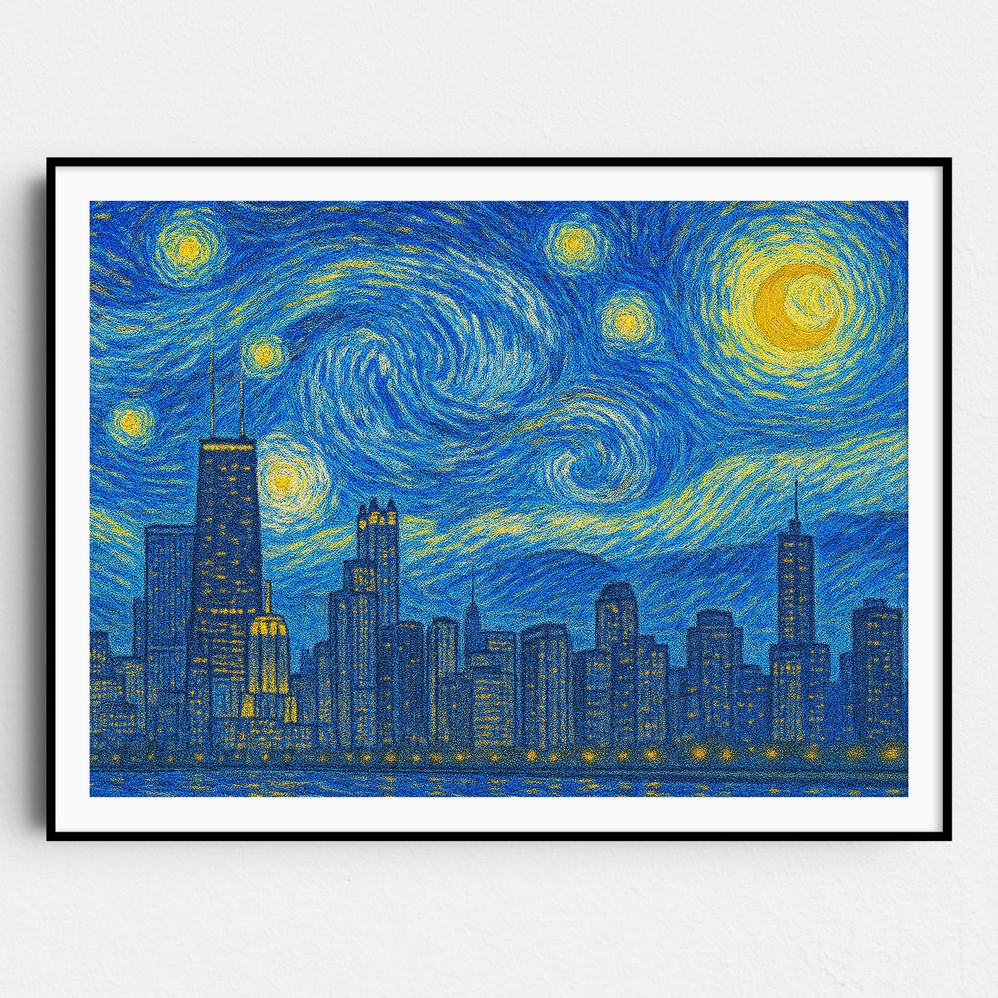 Chicago As Van Gogh Starry Night