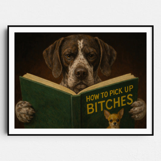 German Shorthaired Pointer Reading Dog Dating Book