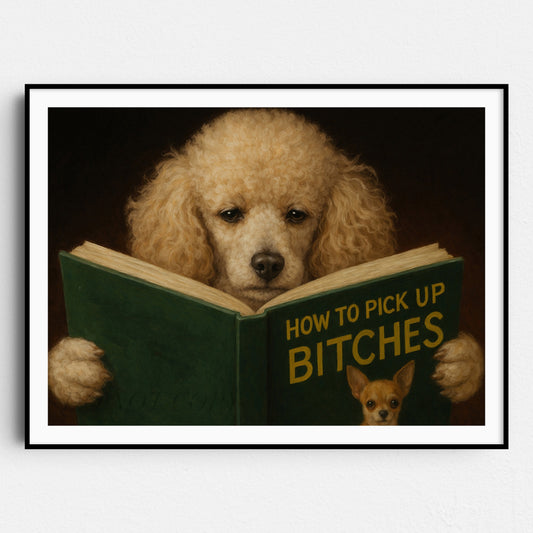 Poodle Reading Dog Dating Book