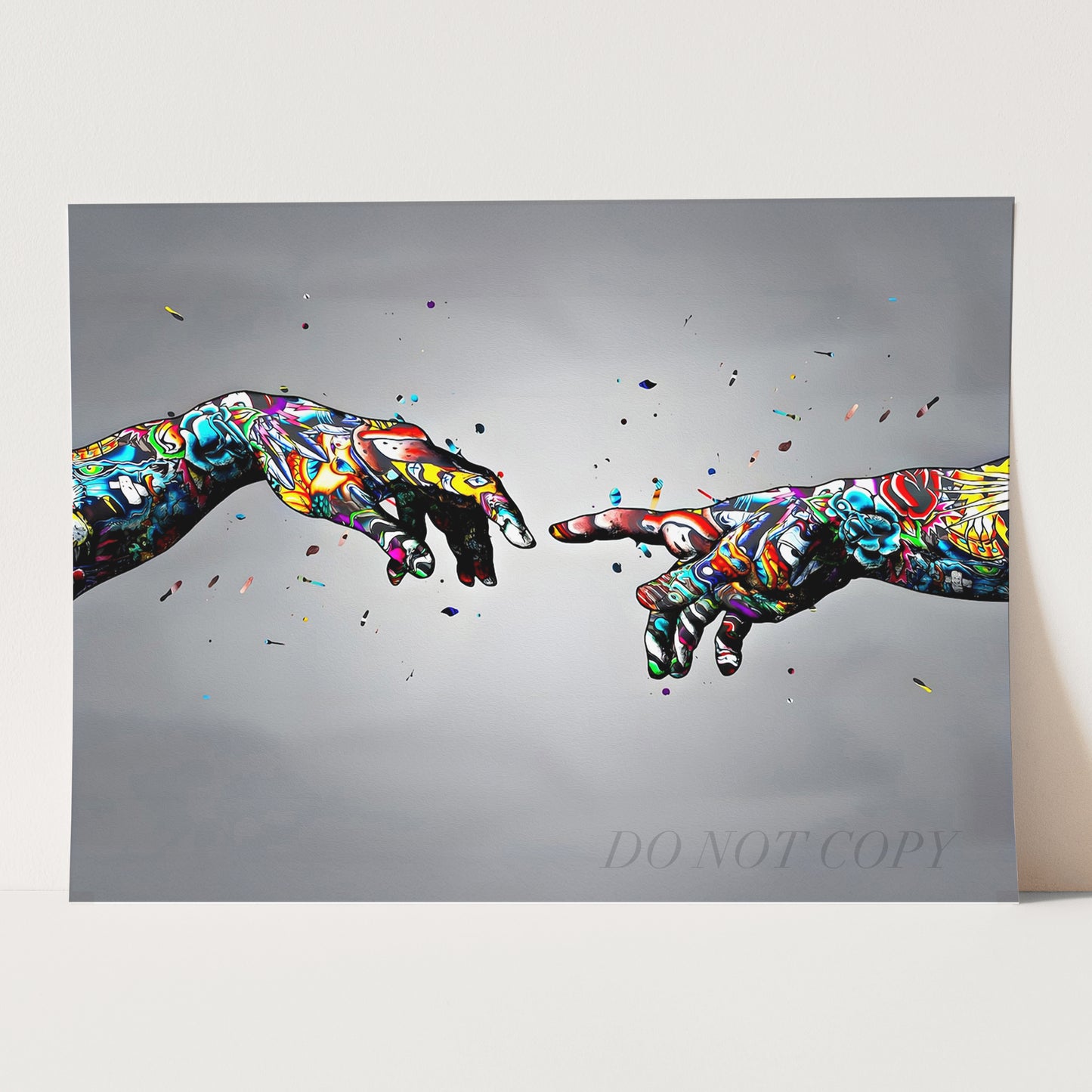 Hands of God and Adam Graffiti Banksy