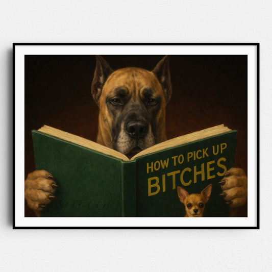 Great Dane Dog Reading Dating Book