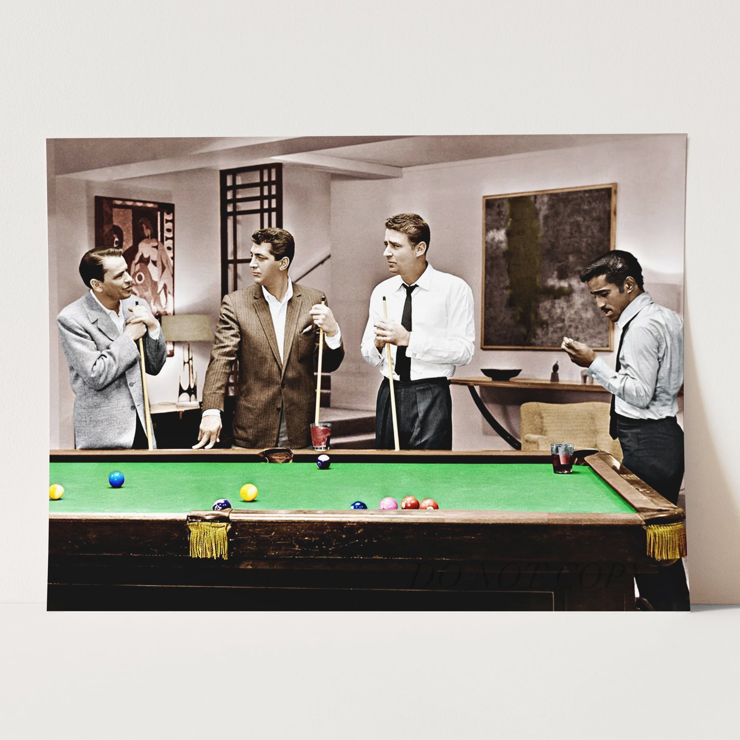 The Rat Pack Playing Pool In Ocean's 11