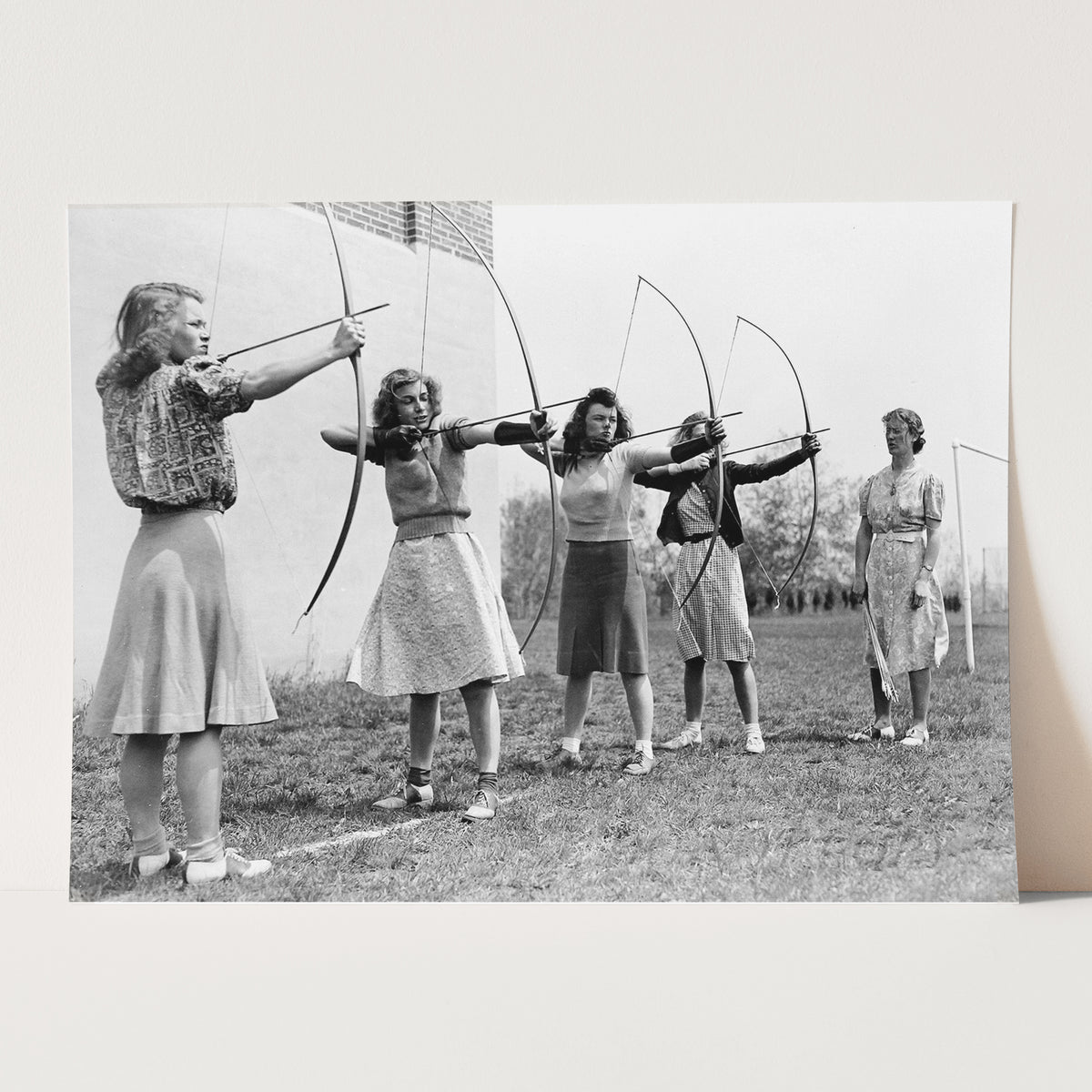 Women's Archery Lesson, Massachusetts 1940