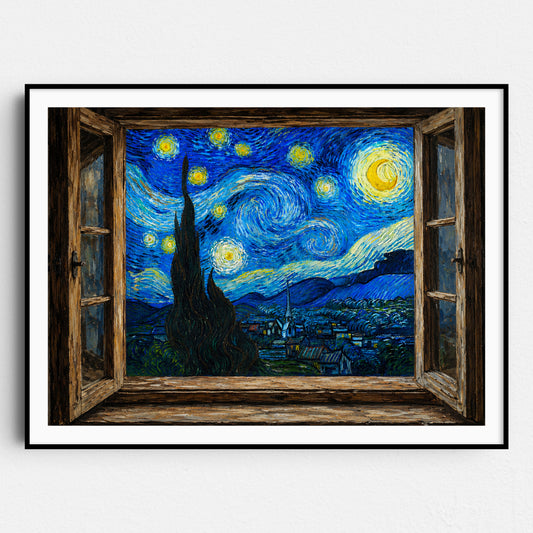 Open Window To A Starry Night Van Gogh