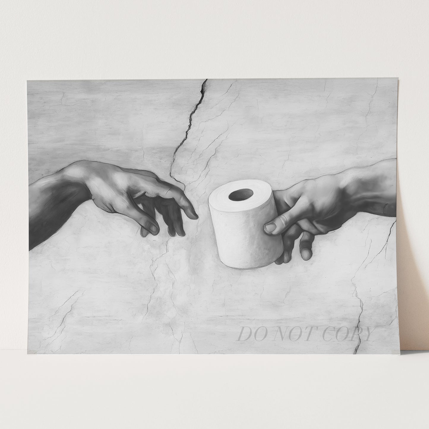 Hands of God and Adam Michelangelo Toilet Paper