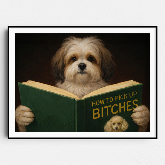 Havanese Dog Reading Dating Book
