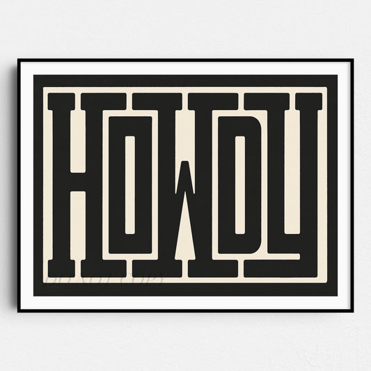 Howdy Wall Sign