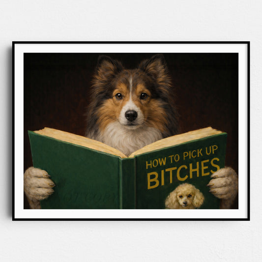 Shetland Sheepdog Reading Dog Dating Book