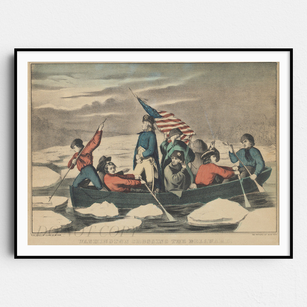 Washington Crossing the Delaware - Currier and Ives