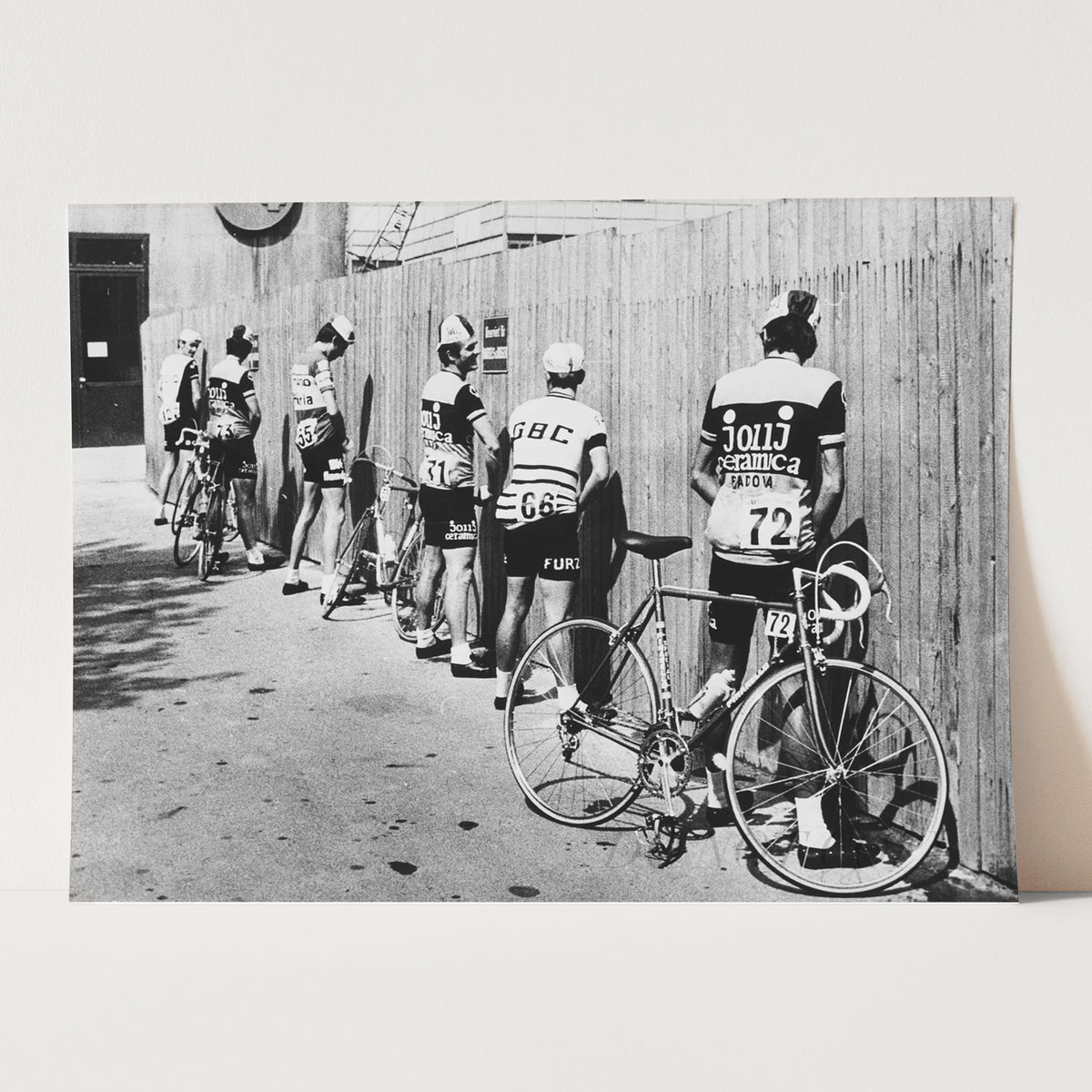 Cyclists Bicycle Bathroom Break